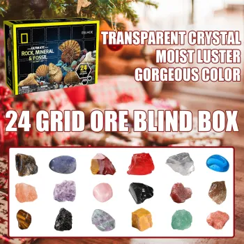 Jue-Fish Christmas Ore Gift Box Christmas Countdown Calendar