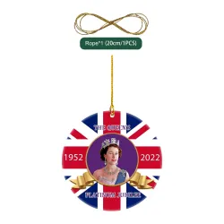 Jue Fish Queen Elizabeth Christmas Pendant Platinum Jubilee Pendant Wooden Jue Fish Queen Elizabeth Christmas Pendant Platinum Jubilee Pendant Wooden