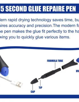 Jue-Fish Uv Repair Glue Pen - Welding Compound Quick Fix Plastic Ceramic Jue-Fish Uv Repair Glue Pen - Welding Compound Quick Fix Plastic Ceramic
