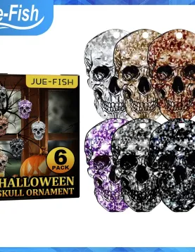 Jue Fish Halloween Skull Wooden Pendant Decoration Jue Fish Halloween Skull Wooden Pendant Decoration